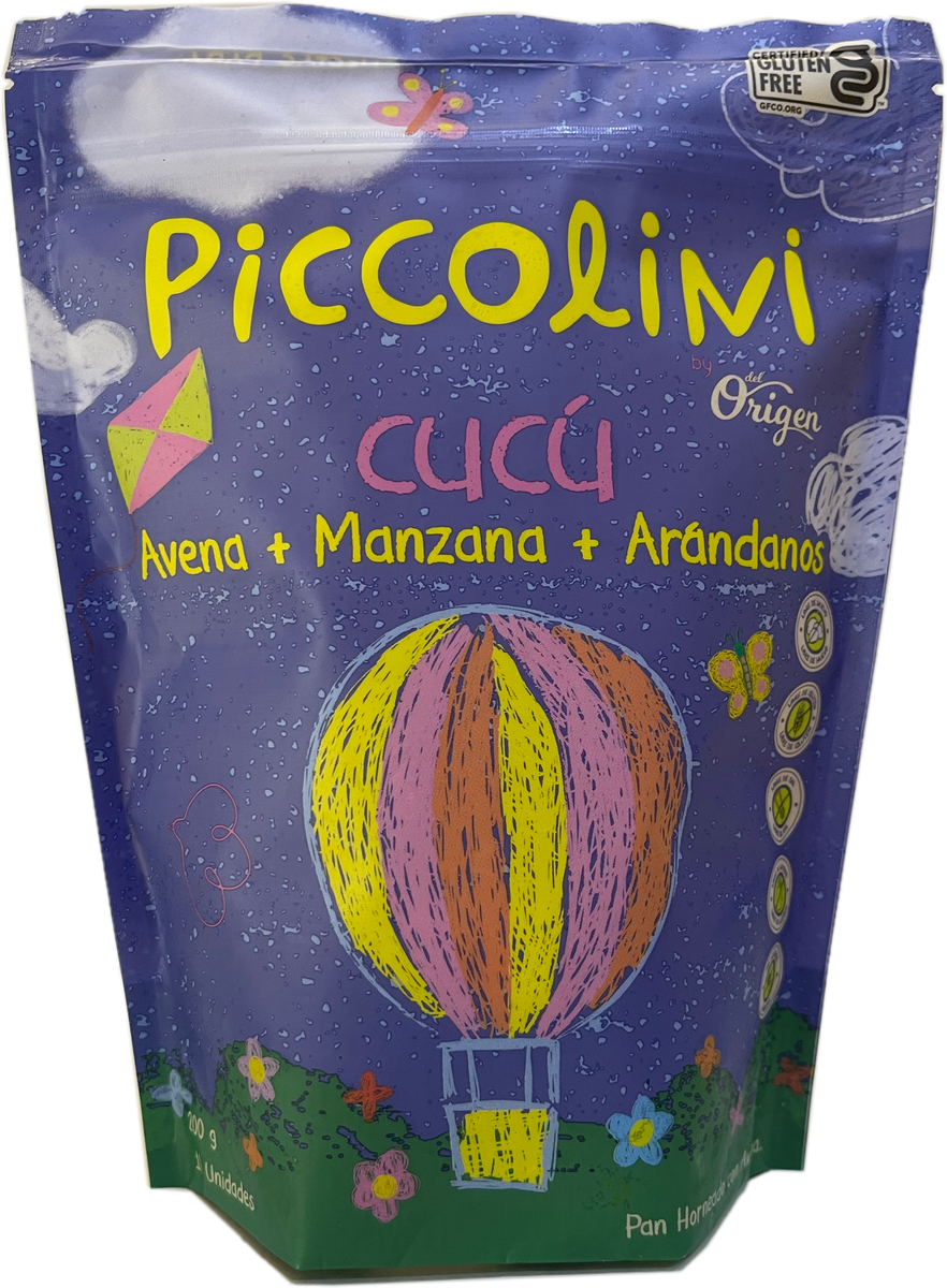 PAN PICCOLINI CUCÚ (Avena + Manzana + Arándanos), Del Origen x 10 Unid ... PAN PICCOLINI CUCÚ (Avena + Manzana + Arándanos), Del Origen x 10 Unid ...