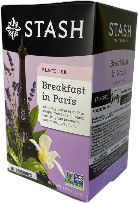 TE NEGRO SABOR A LAVANDA Y ACEITE DE BERGAMOTA, STASH X 18 Sobres