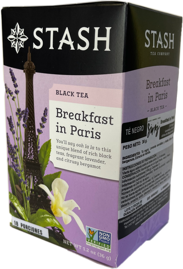TE NEGRO SABOR A LAVANDA Y ACEITE DE BERGAMOTA, STASH X 18 Sobres
