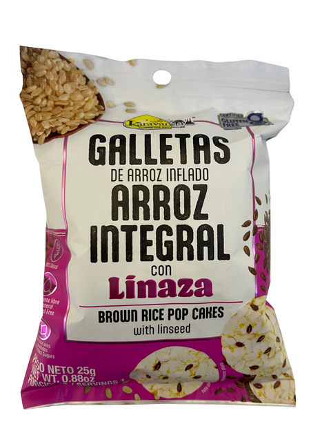 GALLETAS DE ARROZ INFLADO CON LINAZA Karavansay x 25 g