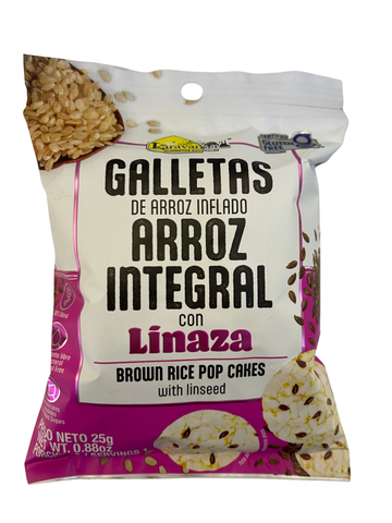 GALLETAS DE ARROZ INFLADO CON LINAZA Karavansay x 25 g