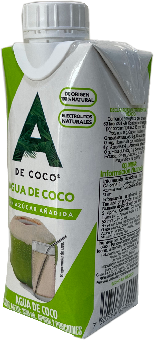 AGUA DE COCO A de Coco x 330 ml
