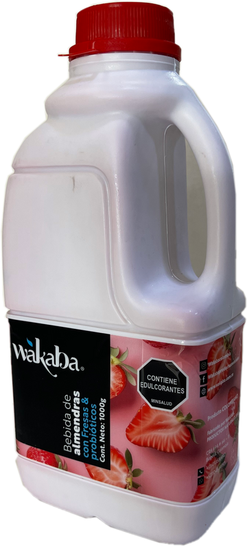 YOGURT DE ALMENDRAS WAKABA X 1 LITRO SABOR FRESA (Sólo Venta en Bogotá)