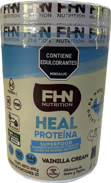 PROTEÍNA HEAL Vainilla Cream, FHN NUTRITION x 690 g.