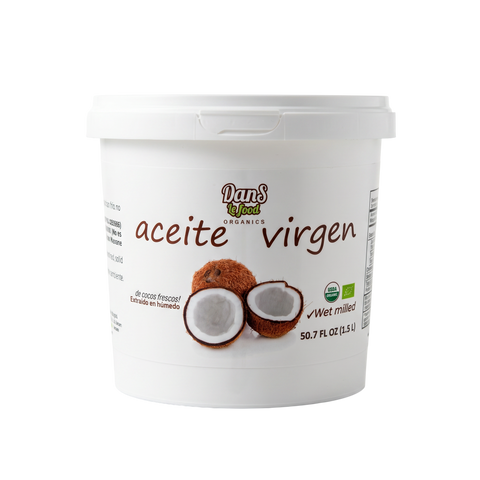 ACEITE VIRGEN DE COCO ORGÁNICO DansLeFood X 1.5 Litros