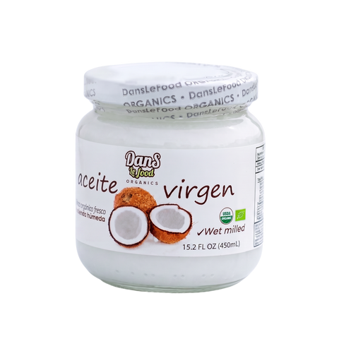 ACEITE VIRGEN DE COCO ORGÁNICO DansLeFood x 450 ml