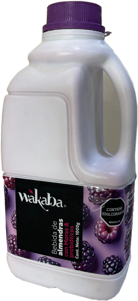 YOGURT DE ALMENDRAS X 1 LITRO SABOR MORA WAKABA (Sólo Venta en Bogotá)