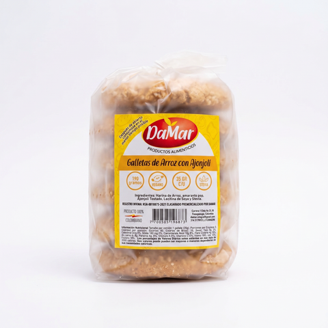 GALLETAS DE ARROZ CON AJONJOLÍ, Damar x 190 g.