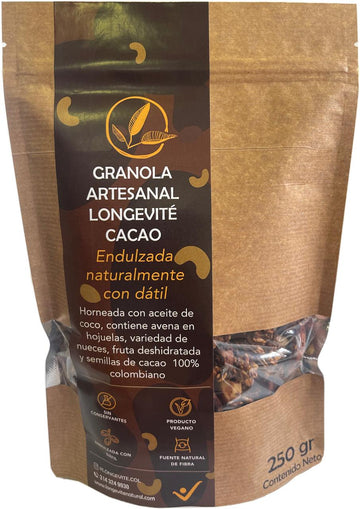 GRANOLA ARTESANAL CACAO, Longevité x 250 g