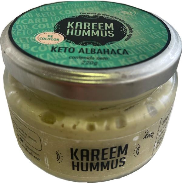 HUMMUS KETO ALBAHACA DE COLIFLOR, Kareem Hummus x 220 g (Sólo Venta en Bogotá)