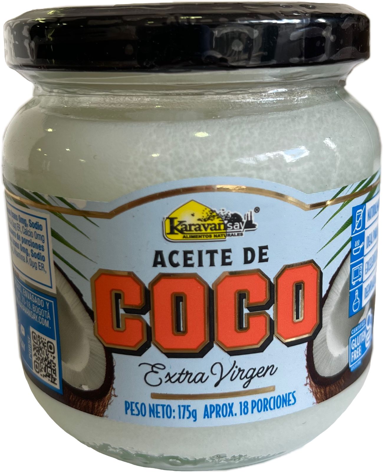 Aceite de coco extra virgen 175g - Karavansay