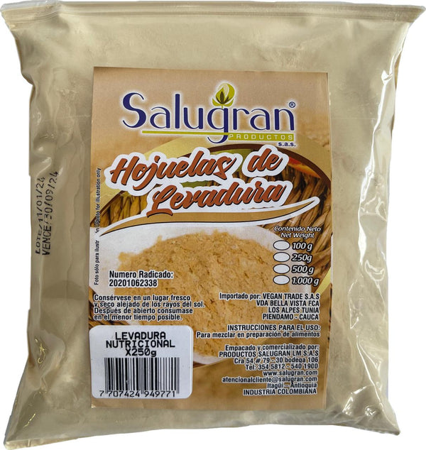 LEVADURA NUTRICIONAL EN HOJUELAS Salugran Vegan Trade  x 250 g