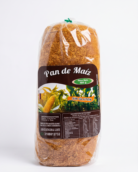 PAN DE MAIZ Tajado, Vida Sana x 400 g.