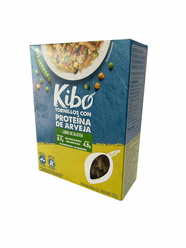 PASTA CON PROTEÍNA DE ARVEJA TORNILLOS, Kibo X 220 g