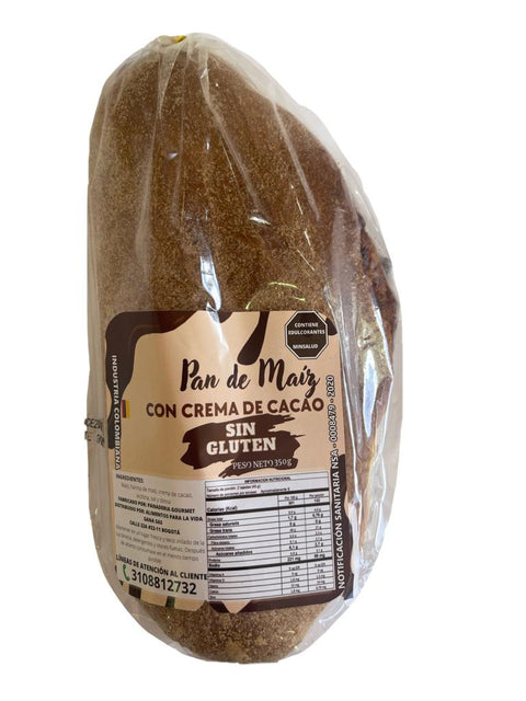 PAN DE MAIZ CON CREMA DE CACAO, Vida Sana x 350 g.