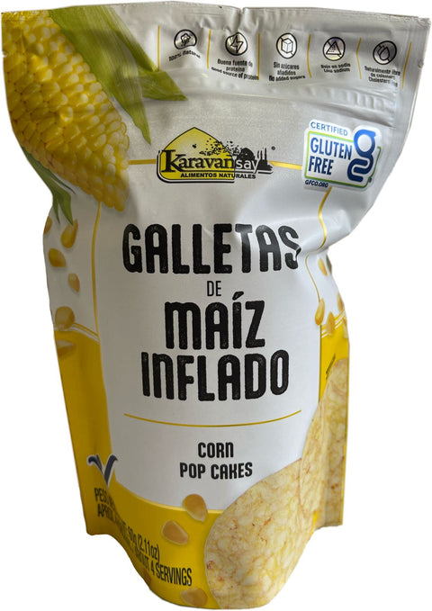 GALLETAS DE MAIZ INFLADO, Karavansay x 60 g.