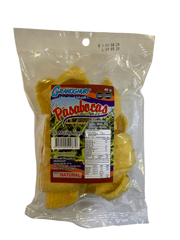 CHICHARRINES DE SOYA Sabor Natural, Granoghurt x 40 g.