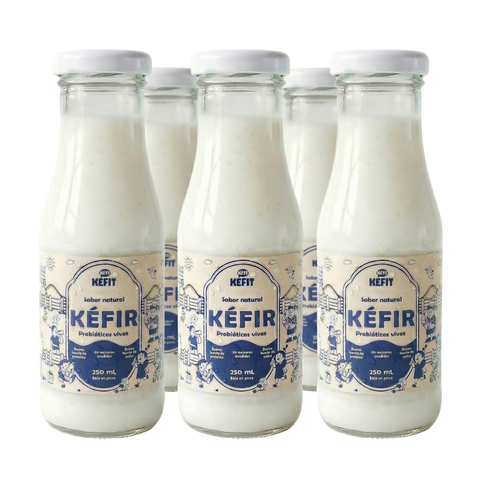 KÉFIR Sabor Natural x 6 und de 250 ml, Kéfit. (Venta Sólo en Bogotá)