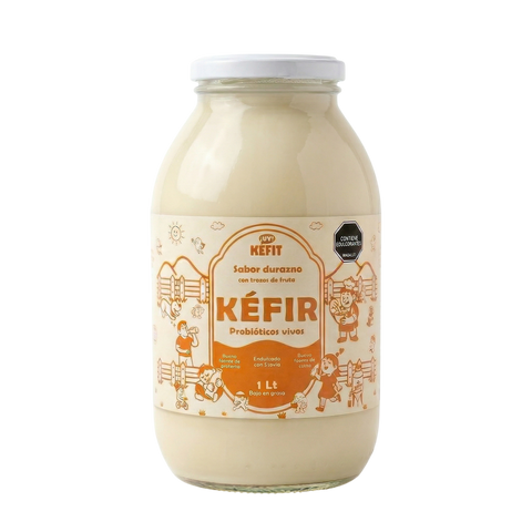 KÉFIR Sabor Durazno x 1000 ml, Kéfit. (Venta Sólo en Bogotá)