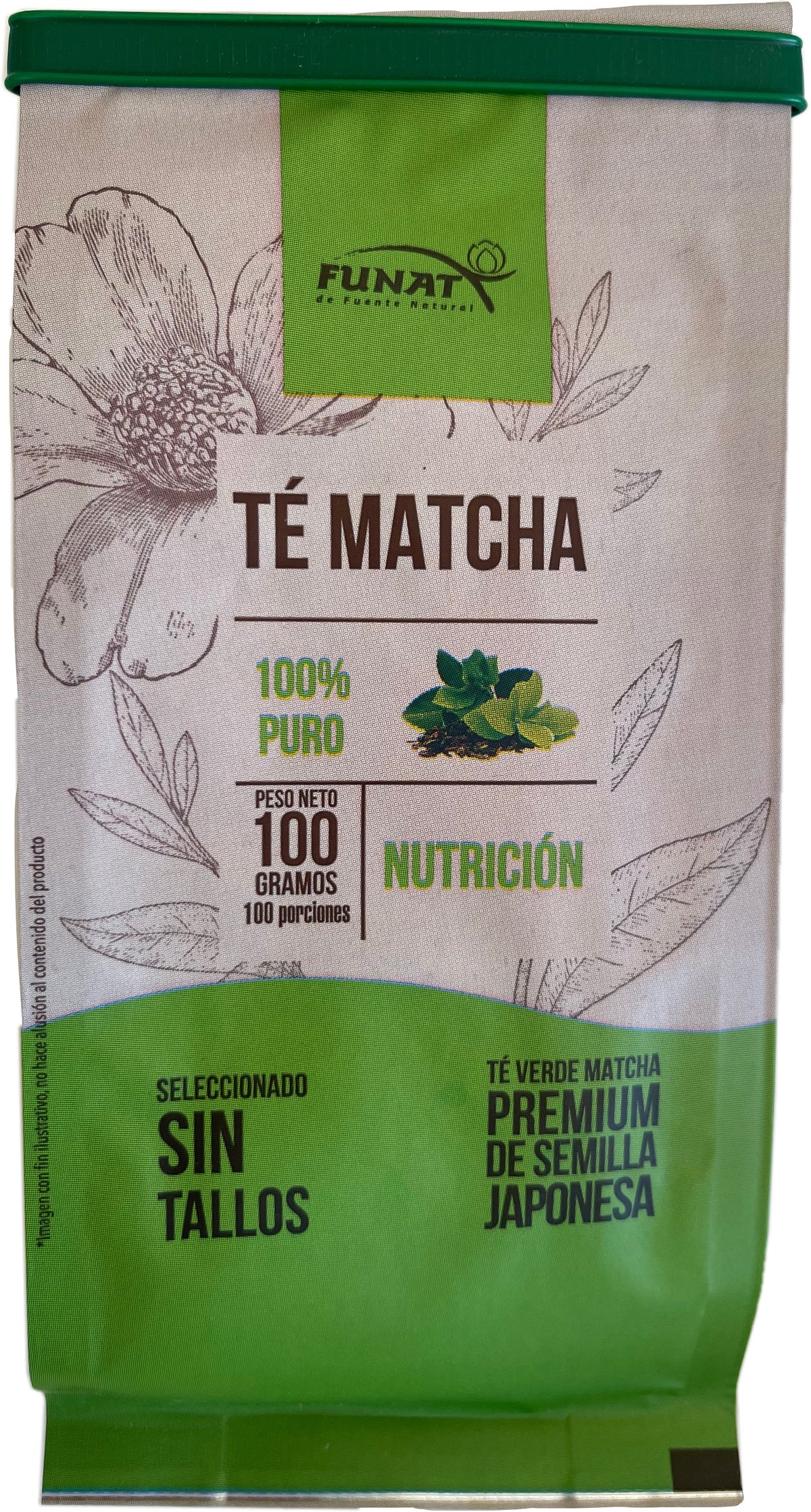 TE MATCHA EN POLVO, Funat x 100 g – Mercado Vital