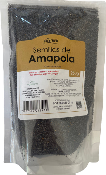 SEMILLAS DE AMAPOLA X 250 g