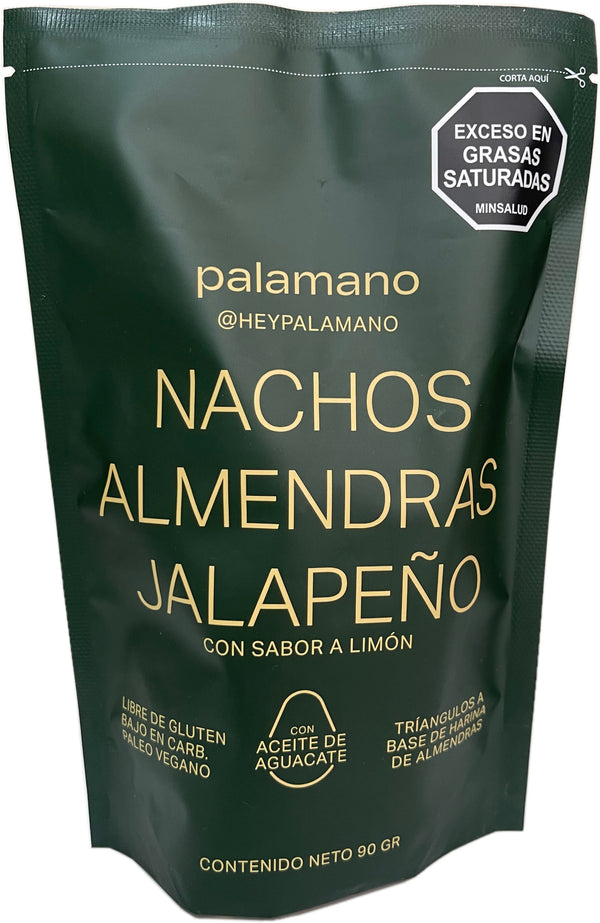 NACHOS ALMENDRAS JALAPEÑO, Palamano x 90 g