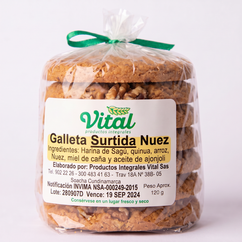Galleta Surtida Nuez Vital x 7 Unds 120 g.