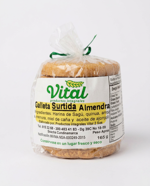 Galleta Surtida Almendra Vital x 7 Unds 120 g.