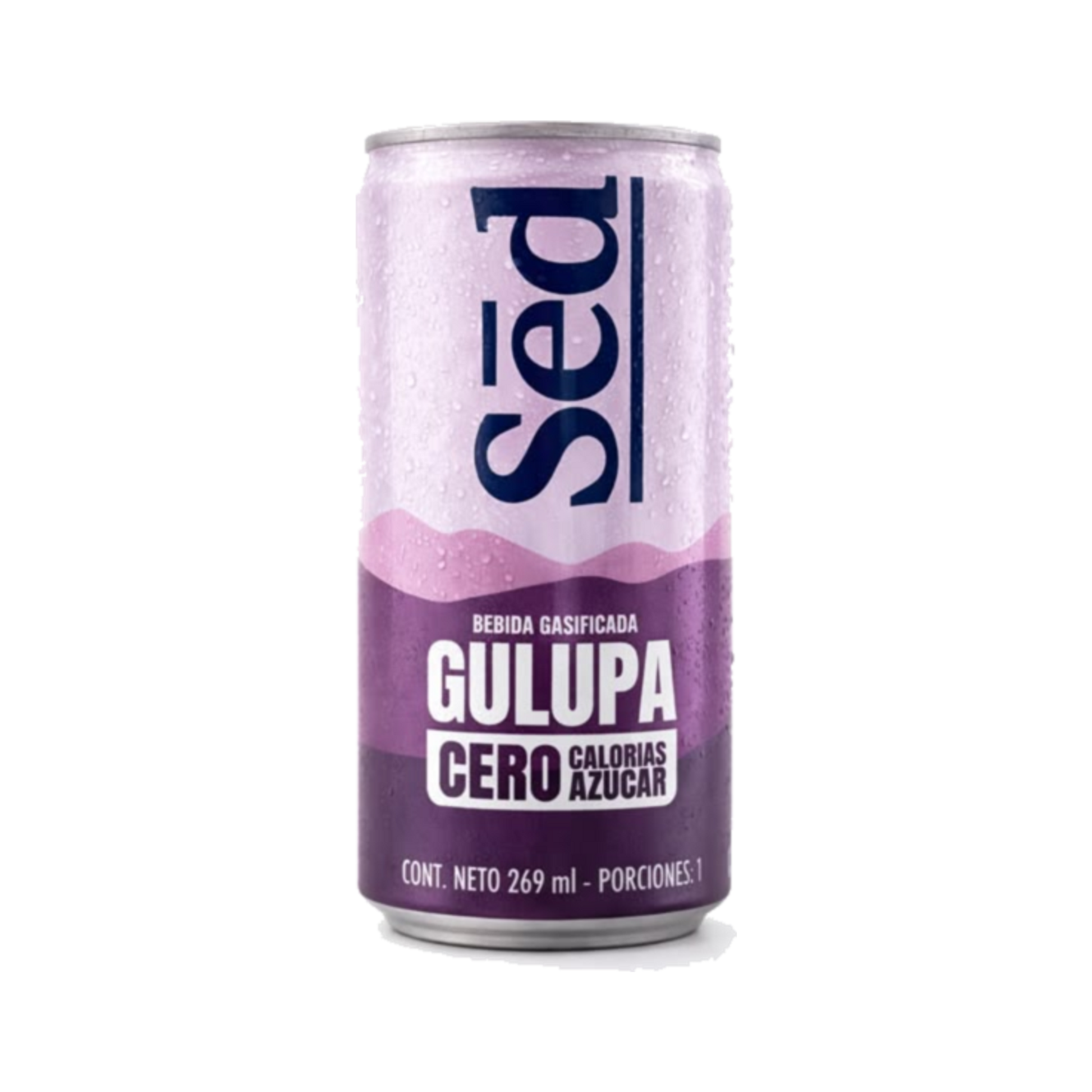 Lata de SED Gulupa, bebida gasificada sabor gulupa, cero calorías y cero azúcar, 269 ml