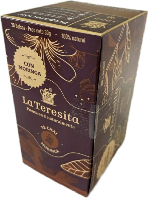 TÉ CHAI CON MORINGA, La Teresita x 20 Bolsas