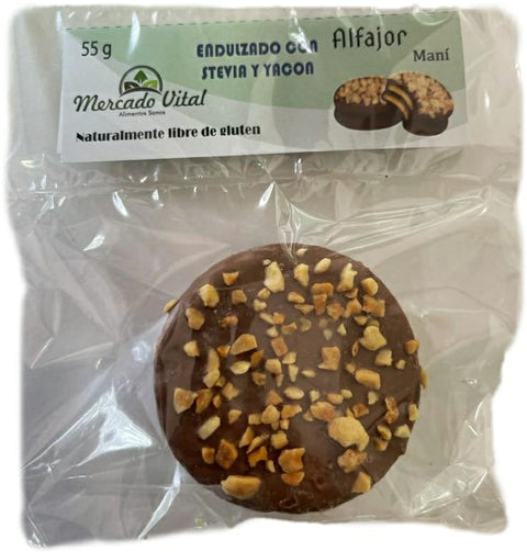 ALFAJOR CON MANÍ SIN GLUTEN, Mercado Vital x 55 g