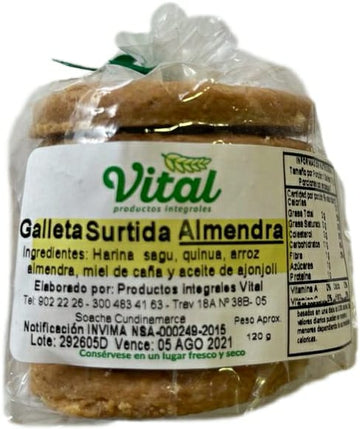 Galleta Surtida Almendra Vital x 7 Unds 120 g.