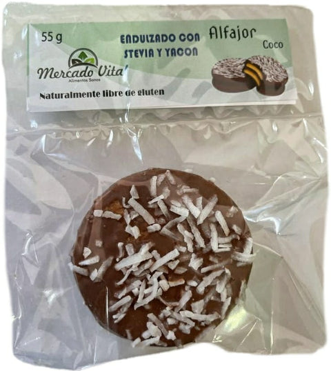 ALFAJOR CON COCO SIN GLUTEN, Mercado Vital x 55 g