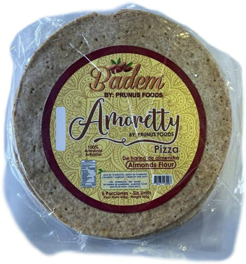 Base para Pizza de Harina de Almendra Amoretty Badem x 6 Unds. (Venta Sólo en Bogotá*)