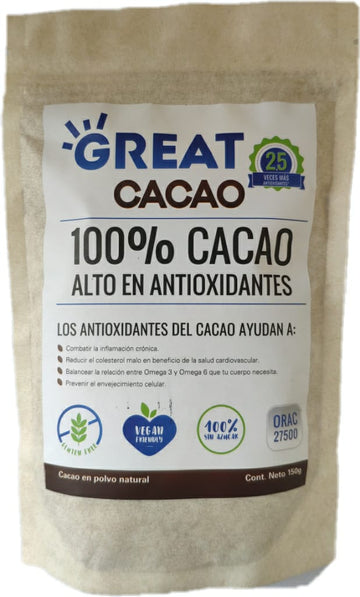 CACAO EN POLVO Great Cacao x 150 g.