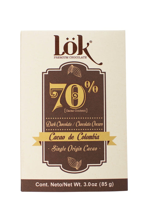 TABLETA CHOCOLATE OSCURO LOK 70% x 60 g.