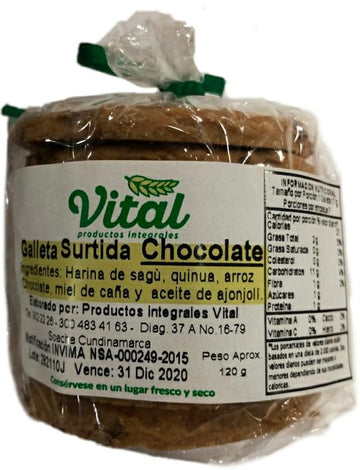 Galleta Surtida Chocolate Vital x 7 Unds 120 g