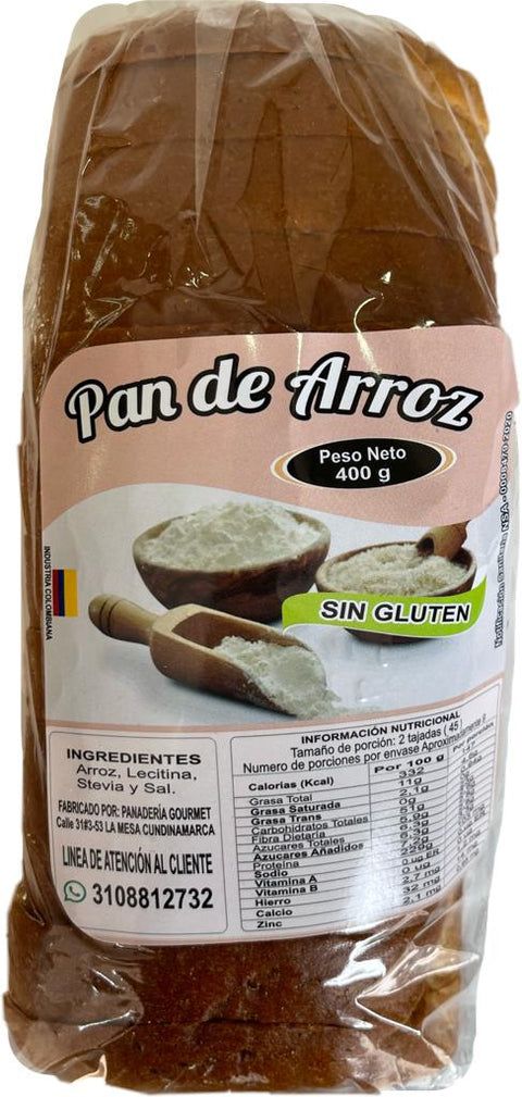 PAN DE ARROZ Tajado, Vida Sana x 400 g.