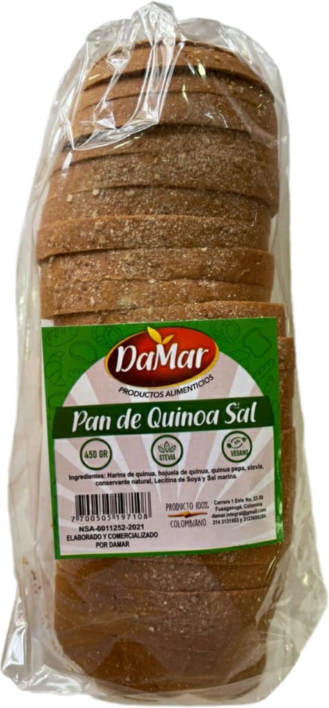 PAN DE QUINUA SAL Tajado, Damar x 420 g.