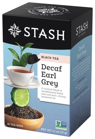 TE NEGRO DESCAFEINADO EARL GREY CON ACEITE DE BERGAMOTA STASH X 18 Sobres