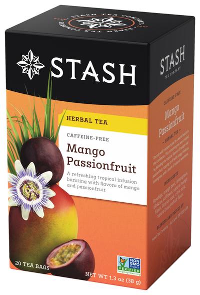 INFUSIÓN DESCAFEINADA MANGO Y MARACUYÁ STASH X 20 Bolsas