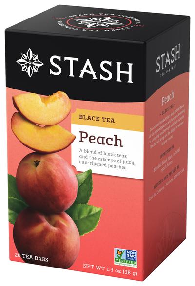TE NEGRO SABOR A MELOCOTÓN STASH X 20 Sobres