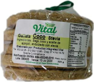 Galleta Coco Stevia Vital x 5 Unidades 220 g