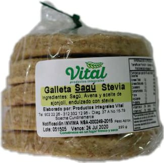 Galleta Sagú Stevia Vital x 5 Unidades 220 g