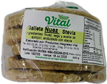 Galleta Nuez Stevia Vital x 5 Unidades 220 g