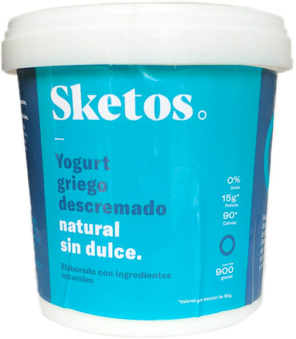 YOGURT GRIEGO NATURAL Sketos x 900 Gr. (Venta Sólo en Bogotá)