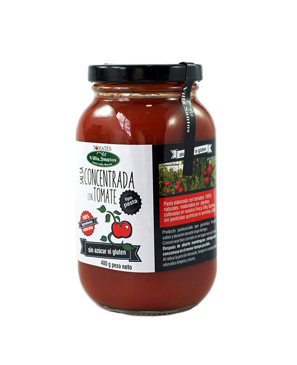 PASTA DE TOMATE ORGANICA Villa Santos x 480 g